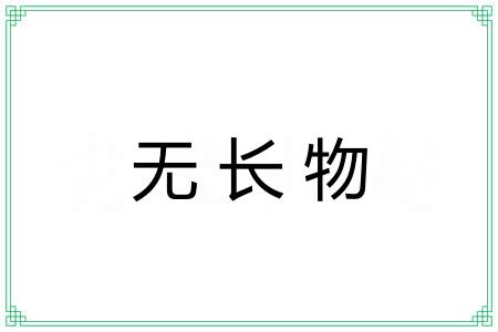 无长物