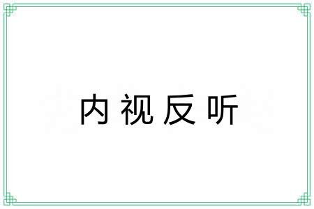 内视反听
